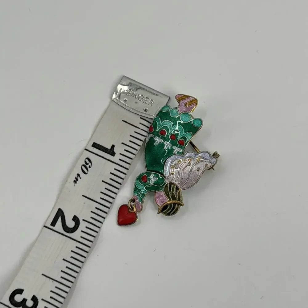 Angel Vermeil Enamel brooch